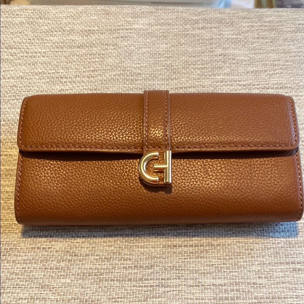 Brown Leather Women's Clutch